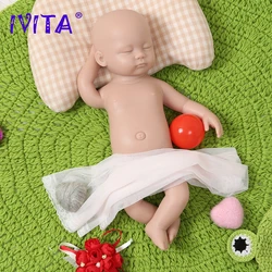 IVITA WG1509 15inch 100% Silicone Reborn Baby Doll Realistic Unpainted Girl Bebe Soft Dolls with Clothes for Children Kids Toys