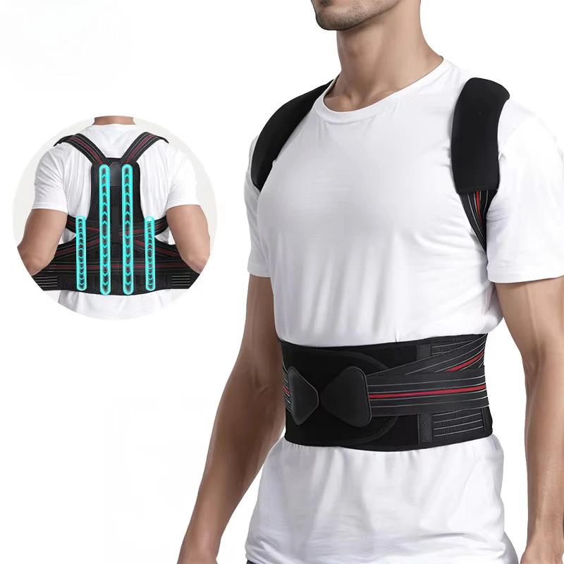 Cross Border Back Correction Shoulder Opening Belt Sitting Adjustable Posture Corrector Lumbar Brace Waist Back Support