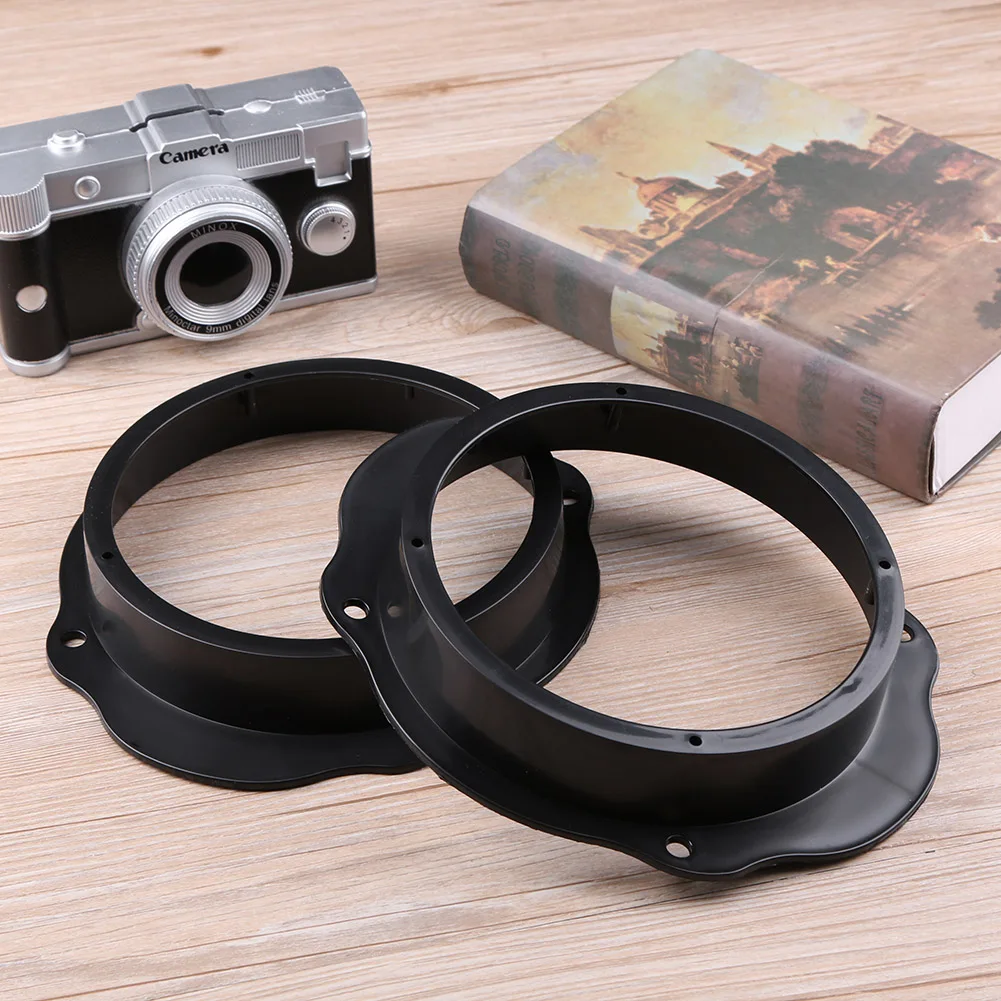 2pcs 6.5in Speaker Adapter Universal Front Door Speaker Adapter Mounting Spacer Adaptor Ring for Ford Focus
