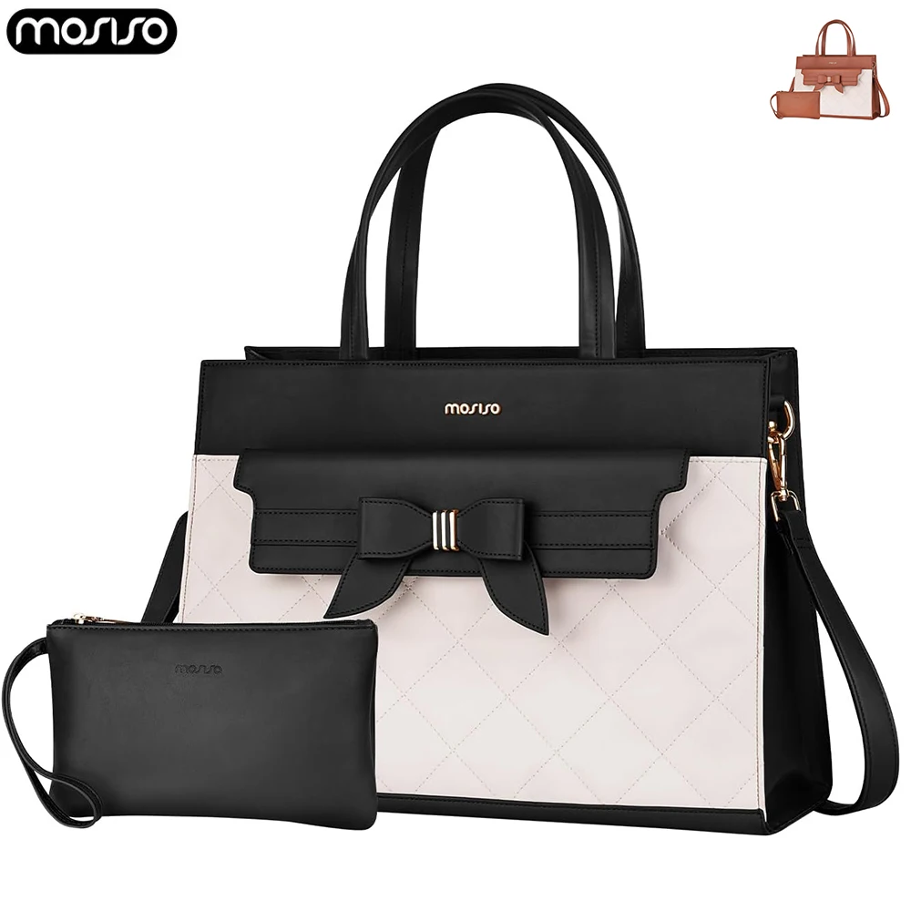Laptop Bag Women Handbag Cross body Shoulder PU Leather Tote