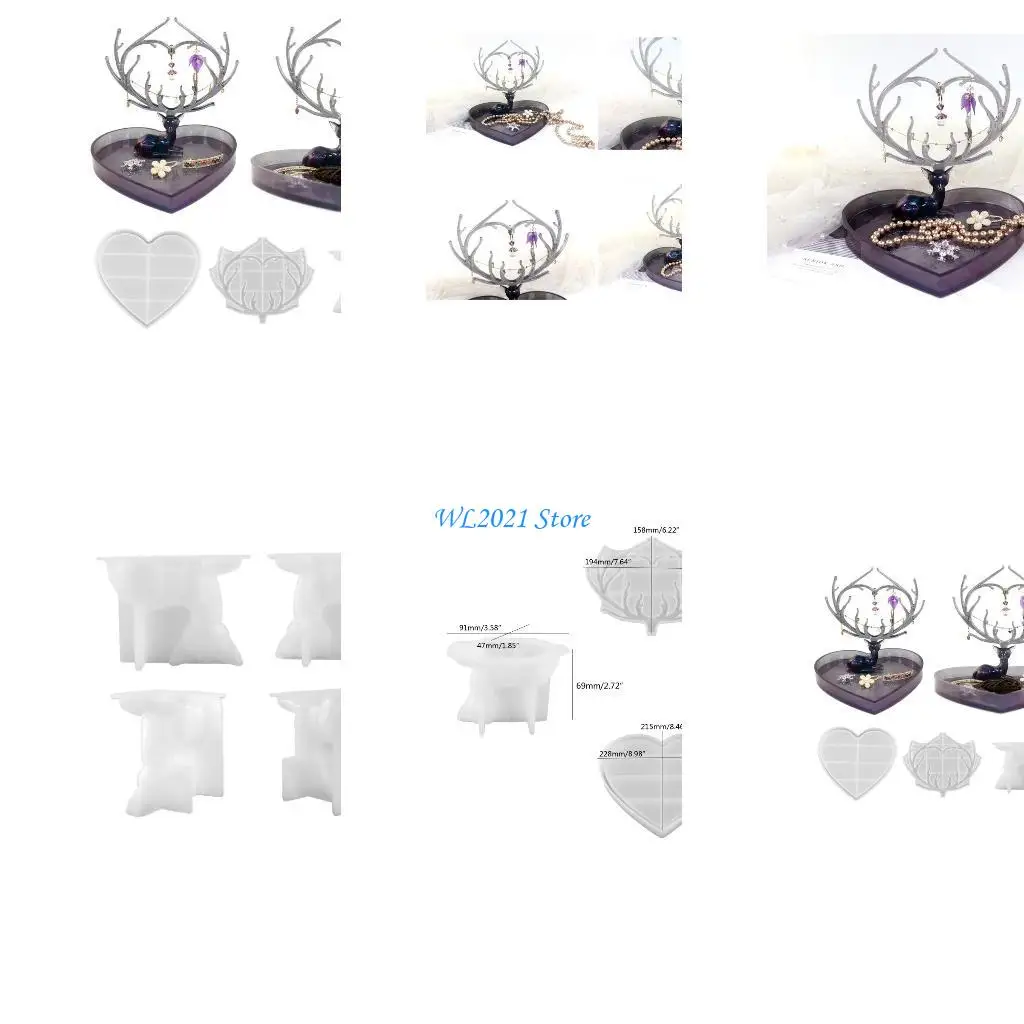 

G5GC Jewelry Tree Epoxy Resin Casting Silicone Mold Glitter Branch Hanger Display