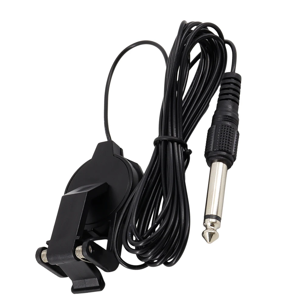 

Guitar Pickup Clip On for Folk Guitars Black Plastic Parts High Strength Spring Easy Use Sound Capture Pickup Accessories