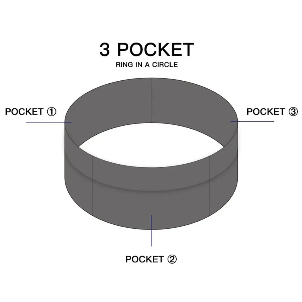 3 جيوب تشغيل الخصر حقيبة خفيفة الوزن مرنة الرياضة حزمة مراوح ملونة قابل للتعديل حامل الهاتف المحمول اللياقة البدنية في الهواء الطلق