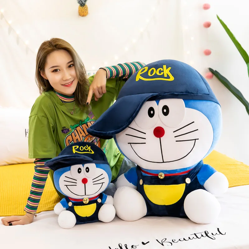 Kawaii 30 سنتيمتر لطيف عبقور دمية ألعاب من نسيج مخملي مع قبعة الأزرق الدهون دمية غرفة الحلي فتاة هدية عيد ميلاد هدية الكريسماس