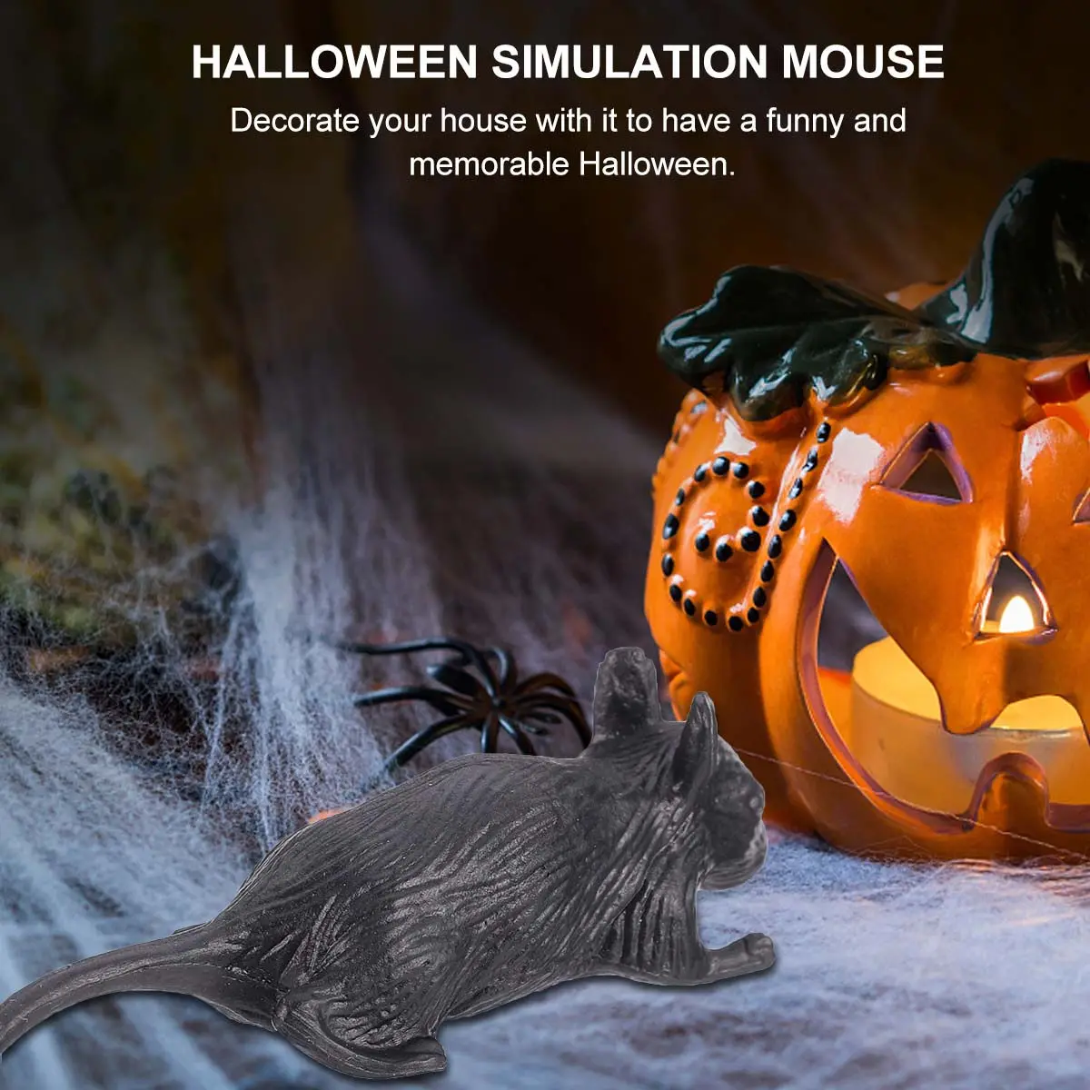 

10Pcs Plastic Fake Mouse Halloween Simulation Mouse Realistic Scary Prank Decor Lightweight Reusable for Home Party Table