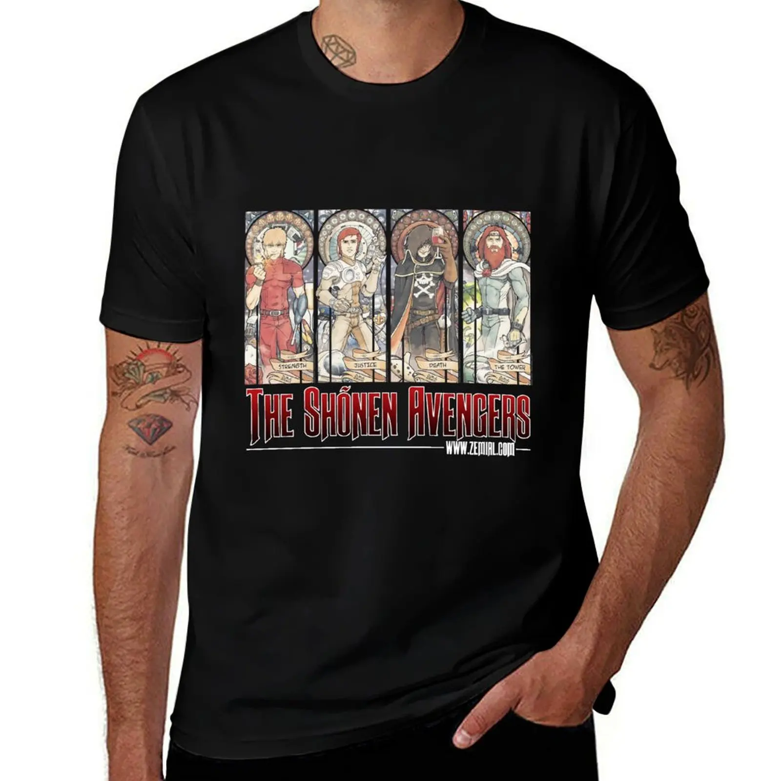 THE SH?NEN AVENGERS (ZeMiaL) T-Shirt t shirts for man graphic tees anime tshirt