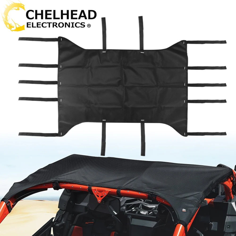 Black Soft Top Roof Canopy for Polaris RZR S 900, XP 1000, XP Turbo | UTV Fabric Roof Cover, Waterproof & Sun‑Shield Protection