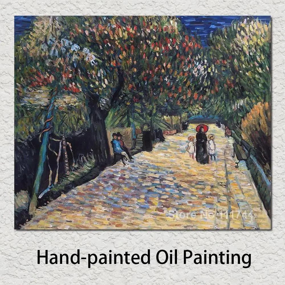 

Impressionist Painting Avenue with Flowering Chestnut Trees at Arles Vincent Van Gogh Art Home Decor Handmade High Quality