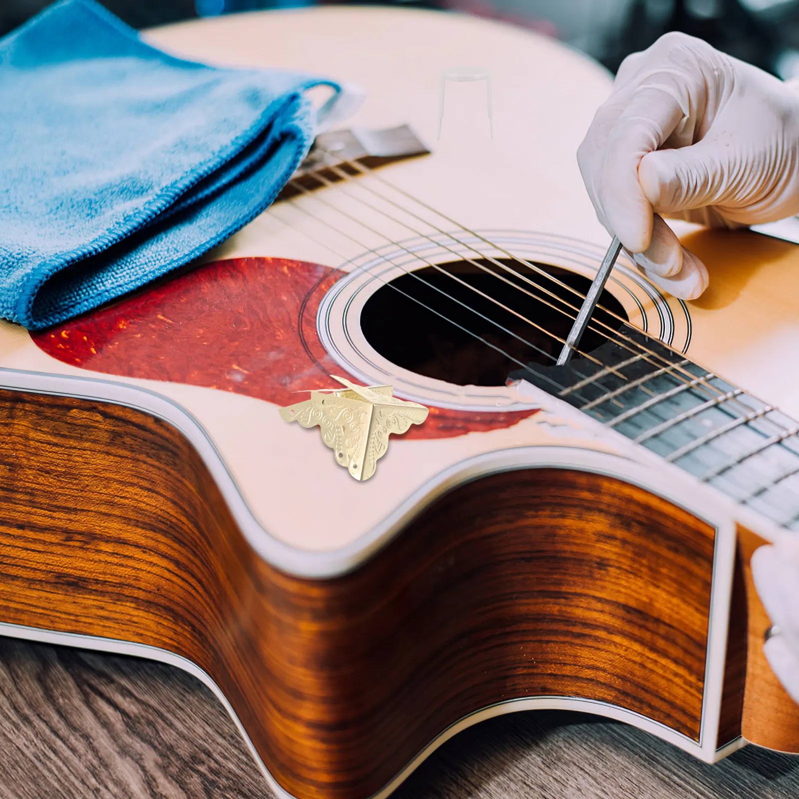 8Pcs High Efficiency Metal Corner Guards for Guitar Cases Wooden Boxes Jewelry Boxes Travel Practice Performance Retro
