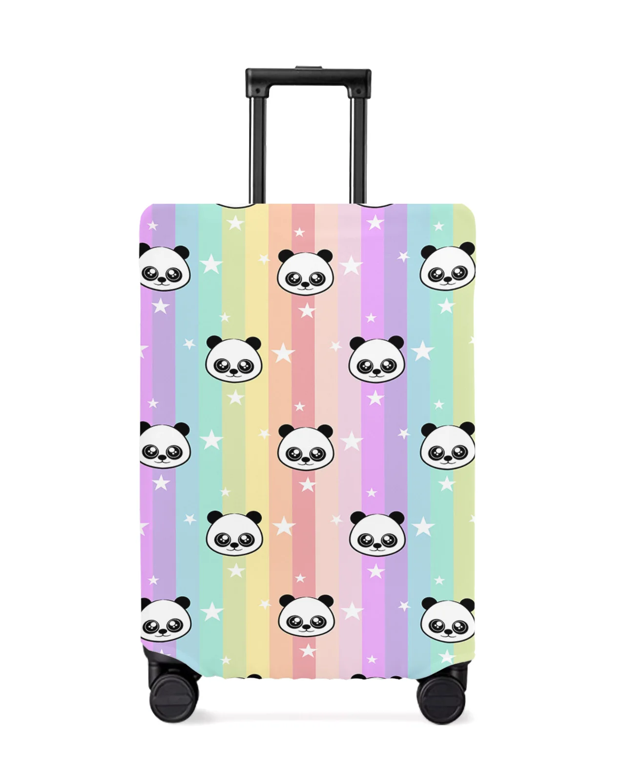 Cartoon Animal Panda Star Rainbow Stripes Travel Luggage Cover Elastic Baggage Cover Suitcase Case Dust Cover Travel Accessories