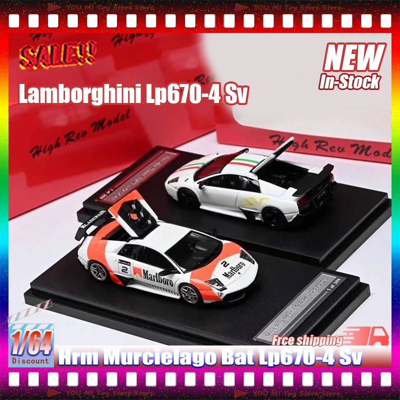 

Hrm 1:64 Murcielago Bat Lp670-4 Sv Marlboro, окрашенный сплав, литая под давлением модель автомобиля, игрушка на заказ, подарок, имитация миниатюрной коллекции