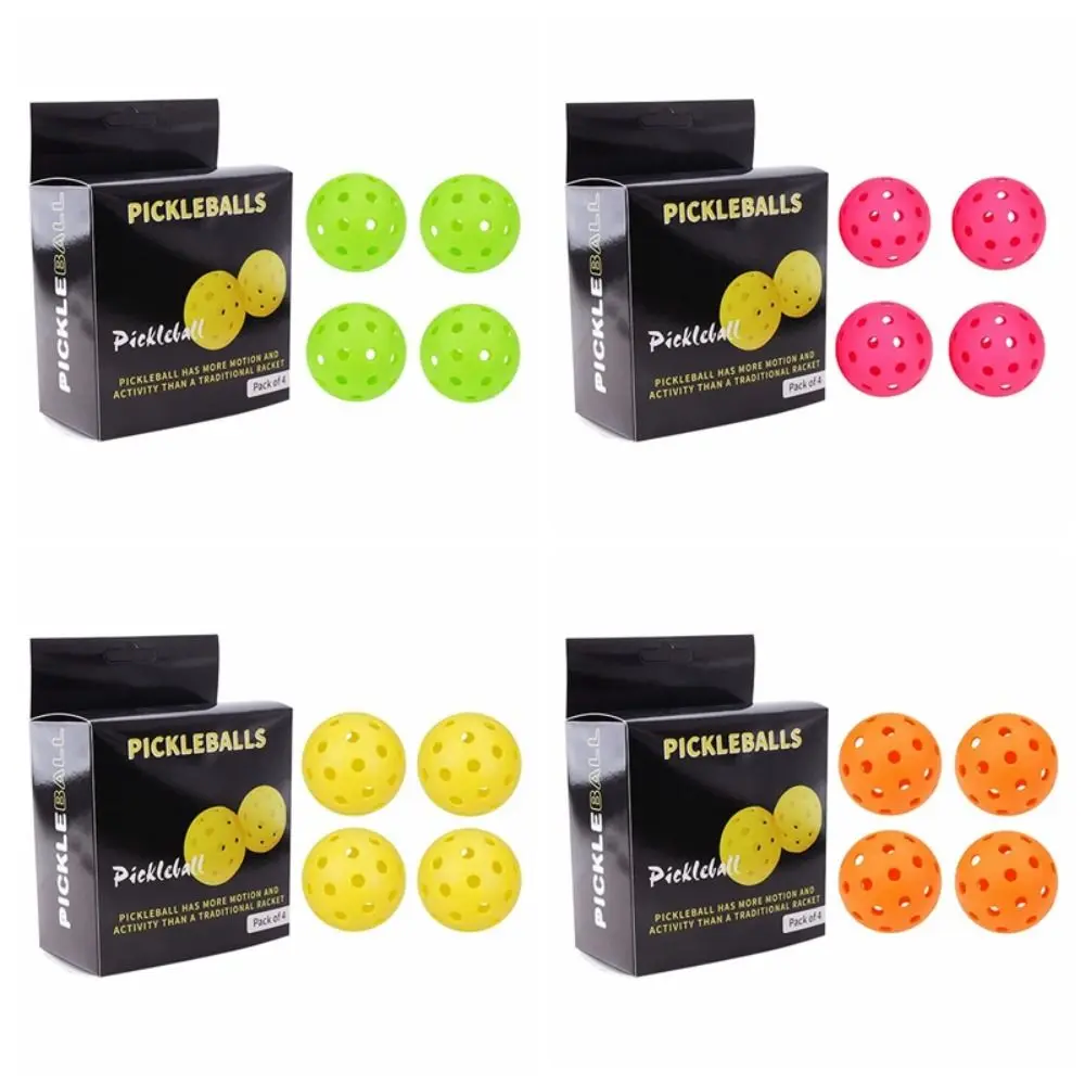 High Visibility Outdoor Pickleball Balls Good Performance Competition 74mm Pickleball Training Colorful 40 Holes Pickleball