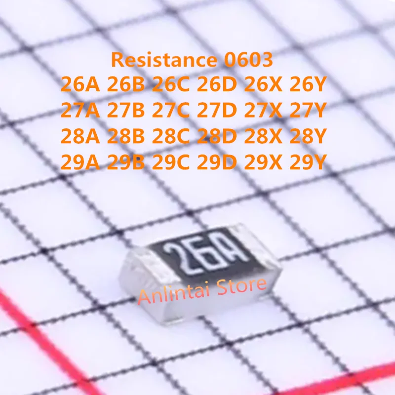 100 個 SMD 抵抗 1% 0603 74A 74B 74C 74D 74X 74Y 75A 75B 75C 75D 75X 75Y 76A 76B 76C 76D 76X 76Y 77A 77B 77C 77D 77X 77Y