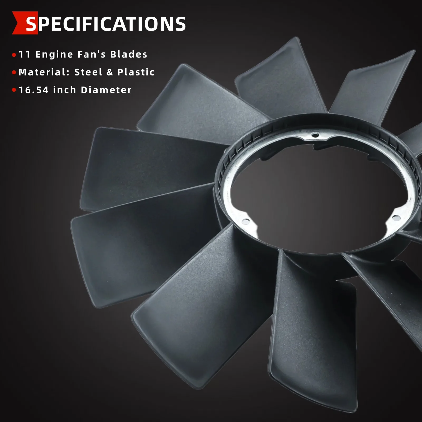 11521712058 Radiator Cooling Fan Blade Compatible with BMW M3 M5 X5 Z3 323i 323 325 328 330 525 528i 530 735 Replace 621584 - Image 4