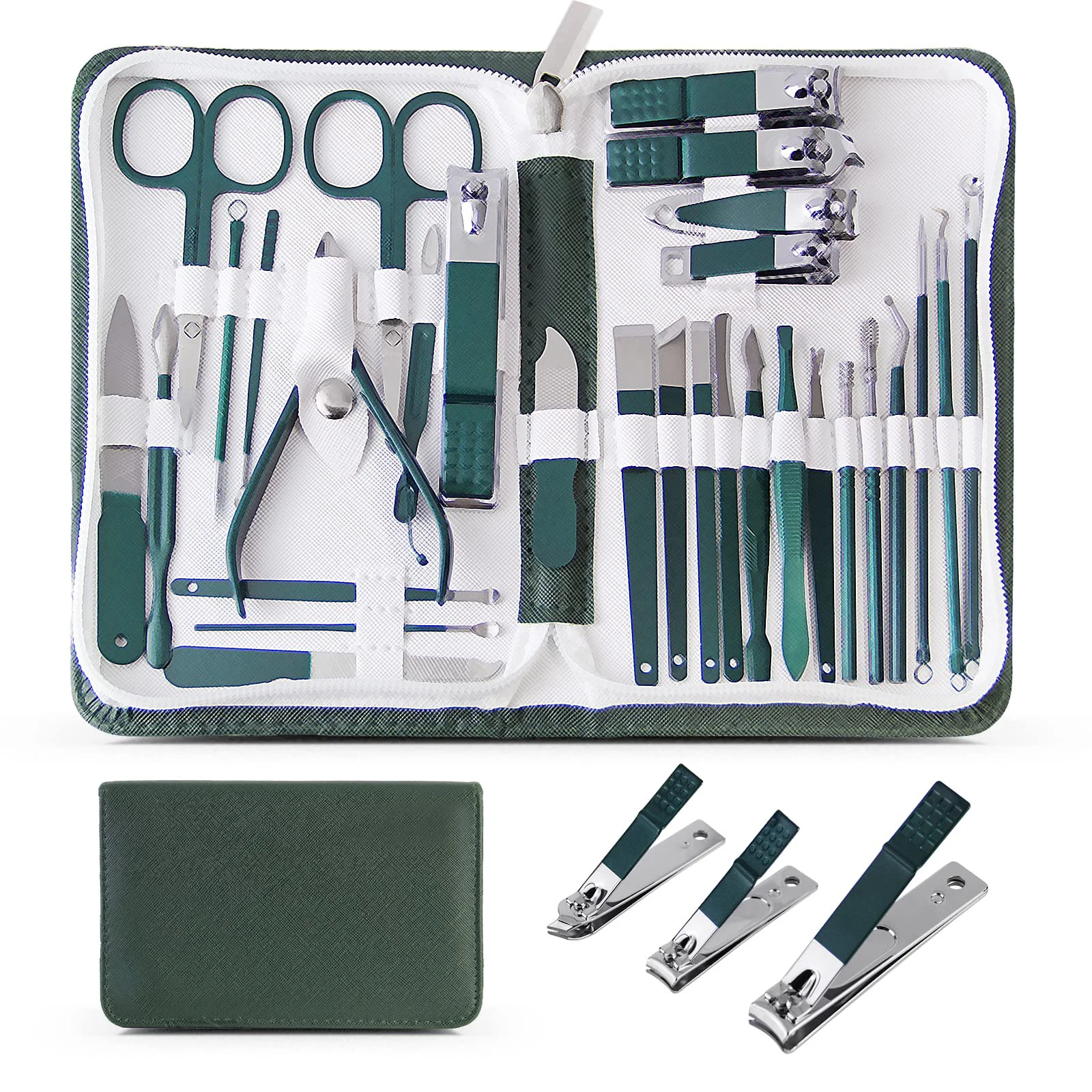 

30pcs Manicure Set Portable Stainless Steel Nail Cutter Trimming Tool Beauty Pedicure Kit Finger Care Nail Clipper Scissors Set
