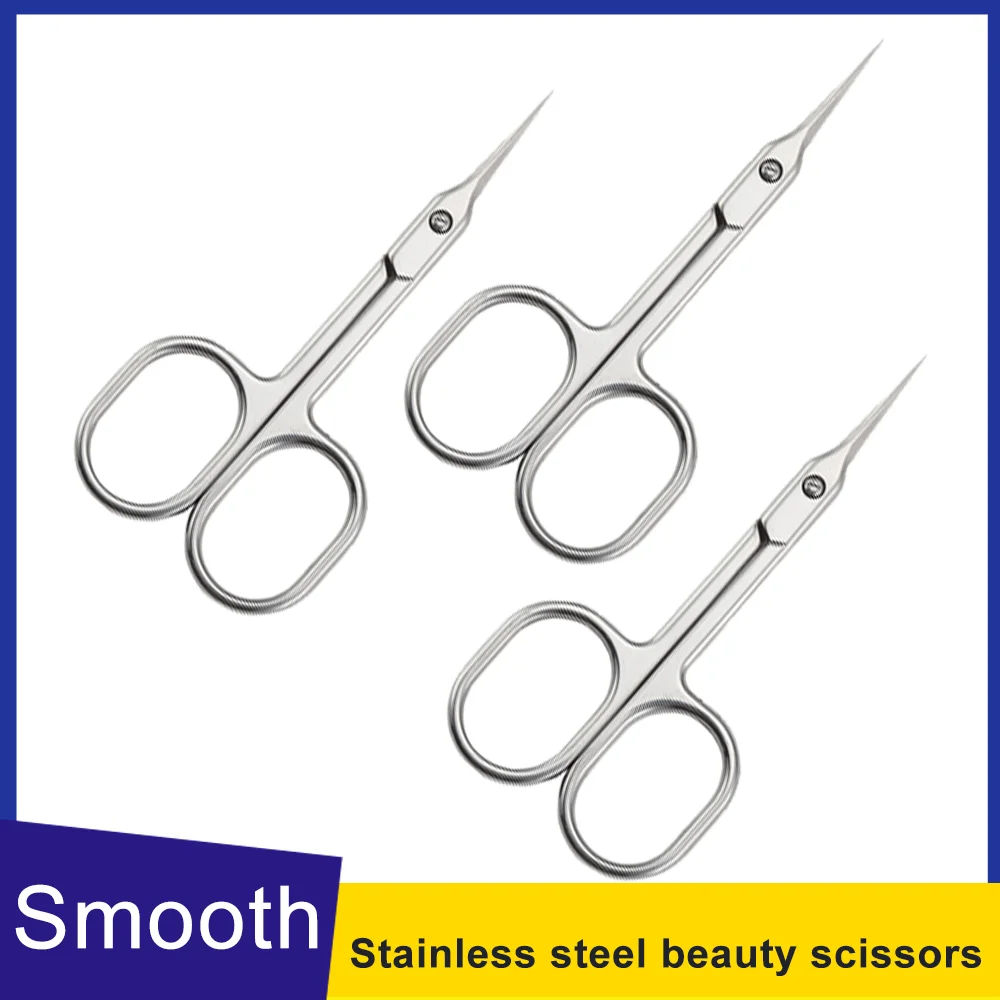 Stainless Steel Russian Dead Skin Scissors To Deal with Nail Art Pointed Scissors Beauty Scissors with Four Edges