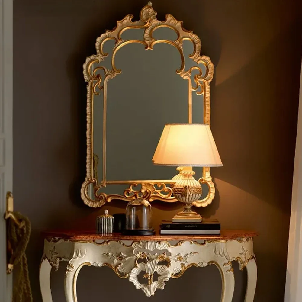 Elegant Italian Console Table Mirror Designer Classic Ornate Wall Mirror