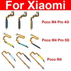For Xiaomi Poco M4 M4 Pro 4G 5G Fingerprint Snesor Flex Cable Power Button Home Key Finger Print Sensor Flex Ribbon Repair Parts