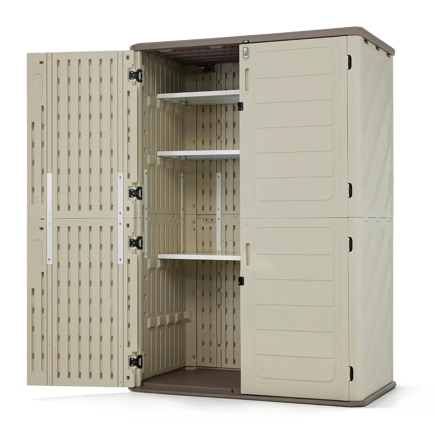 Outdoor Storage Cabinet 50 Cu Ft with Shelves & Waterproof, Customized