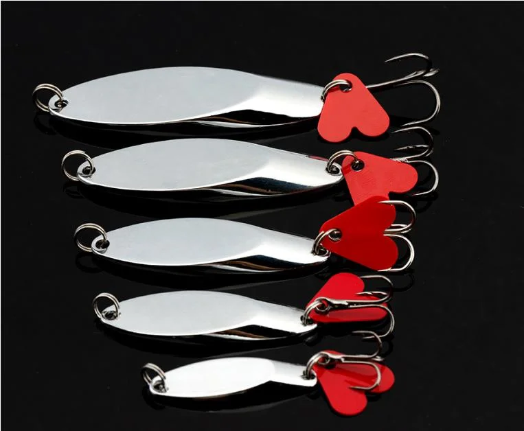 1PCMetal Spinner Spoon 7/10/14/18/21/28g Fishing Lure Hard Baits Sequins Noise Paillette Feather Treble Hook Fishing Tackle【SMQ】