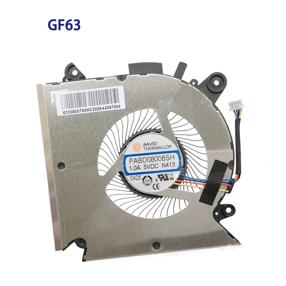 Cooling Fan for Notebook MSI GF63/65/66/76 GL66 WF65 MS-16R1/R2/R5 16W1 PABD08008SH N413 E322500300A