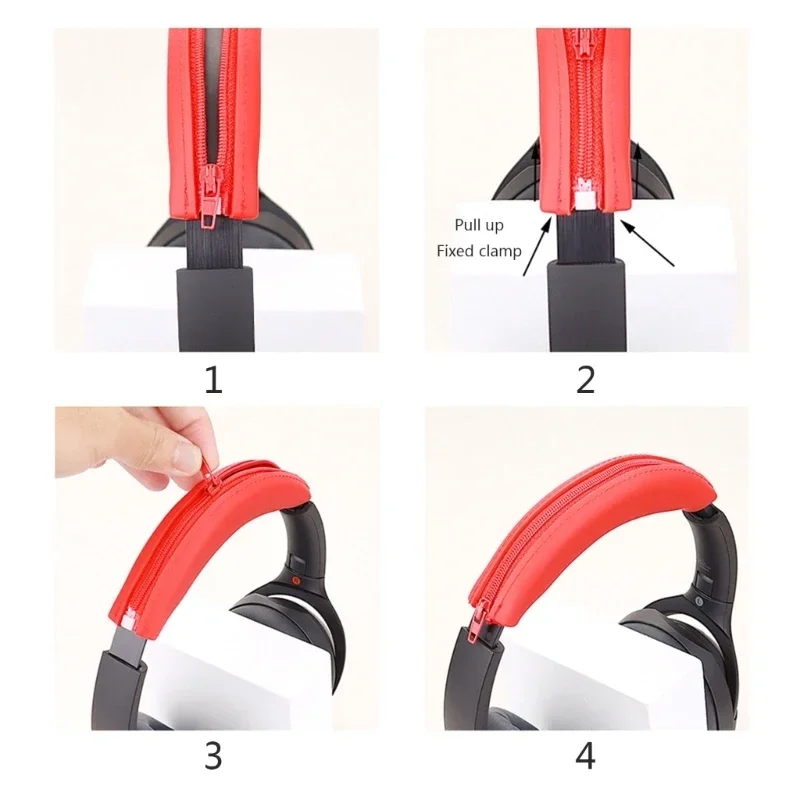 Universal Kopfhörer Stirnband Kopf Strahl Silikon Abdeckung Für Sony WH-1000XM2/3/4 Headset Stirnband Protektoren Mit Zipper Abdeckung