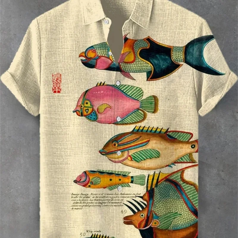 Men's Shirt Print Hawaiian Style Fashionable Comfortable Loose Breathable Clothing