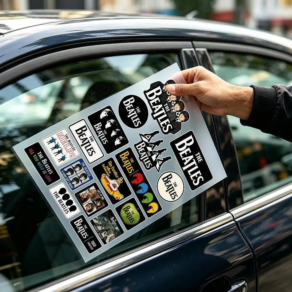 The Beatles Motorcycle Car Stickers bike Racing Decals Reflective Waterproof Pegatinas Used for Helmet Fuel Tank Bumper