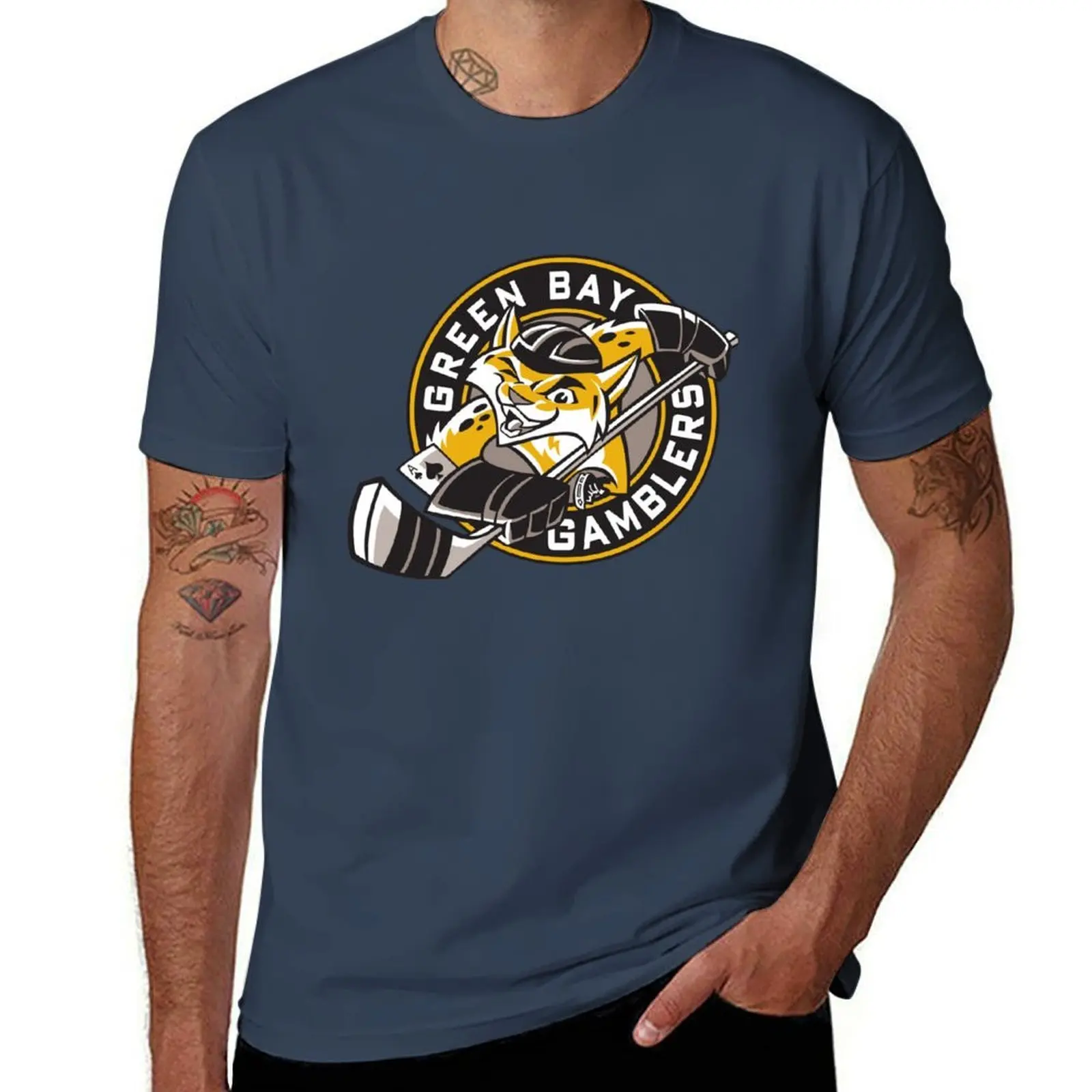 

Green Bay Gamblers T-Shirt Daily Work Short Sleeve Top