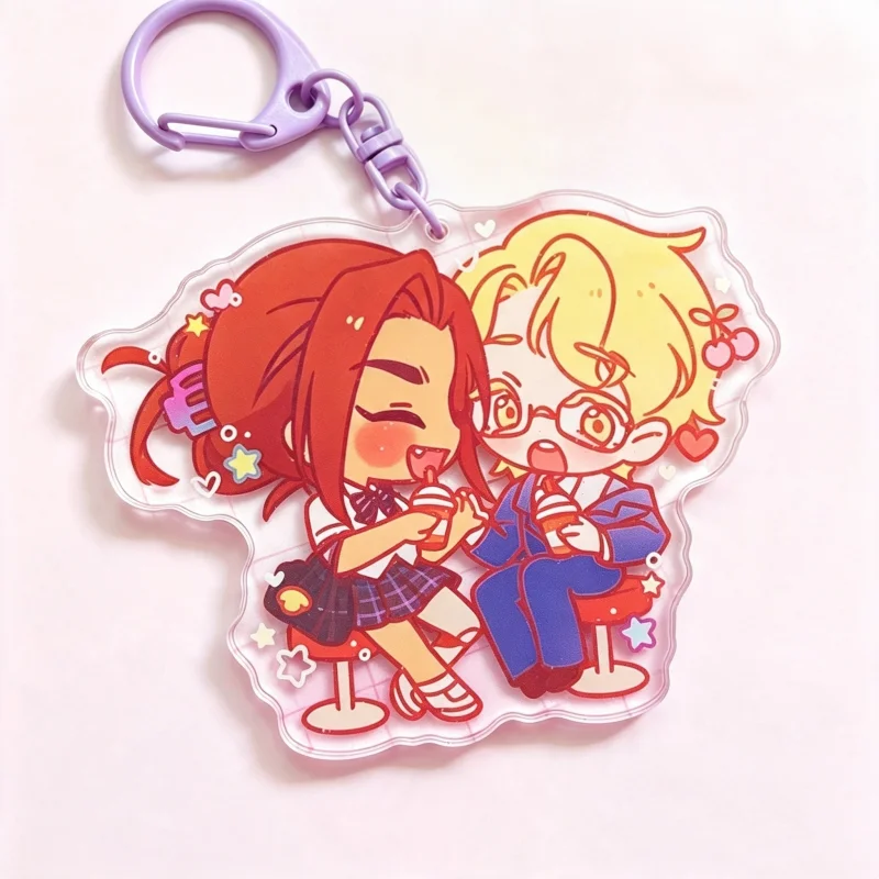 ALIEN STAGE After-school Date Glitter Keychains - Cute Anime Acrylic Charm Pendant for Bag, Backpack, Phone Accessory Gift