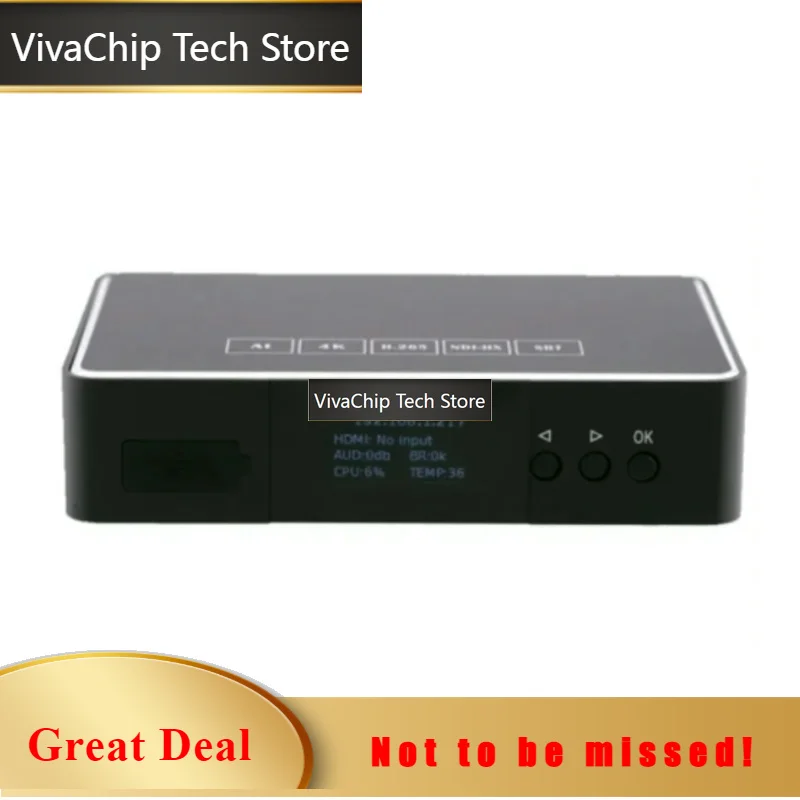 VivaCTLink Pi ENC1-V3 HDMI Encoder NDI Decoder 4K 1080P SRT RTSP/RTMP/HTTP/HLS H265 8GB EMmc Live Broadcast