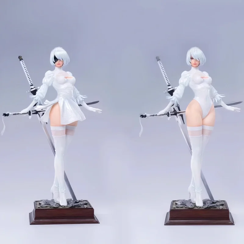 

NieR Automata 2B Action Figure 30cm Tall Black Dress Battle Style Anime Game Model Desktop Decor For Anime Collectors Game Fans