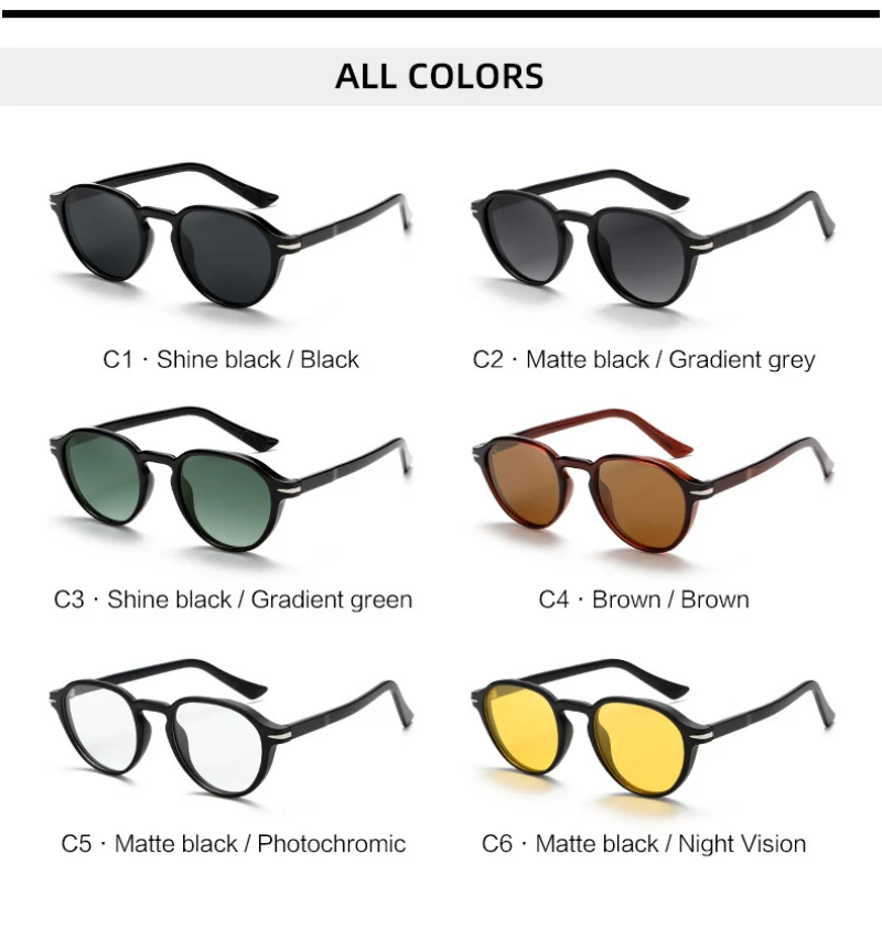 BEMORE Round Prescription Sunglasses For Women Plastic Titanium Polarized UV400 Shadow Optical Grade Glasses