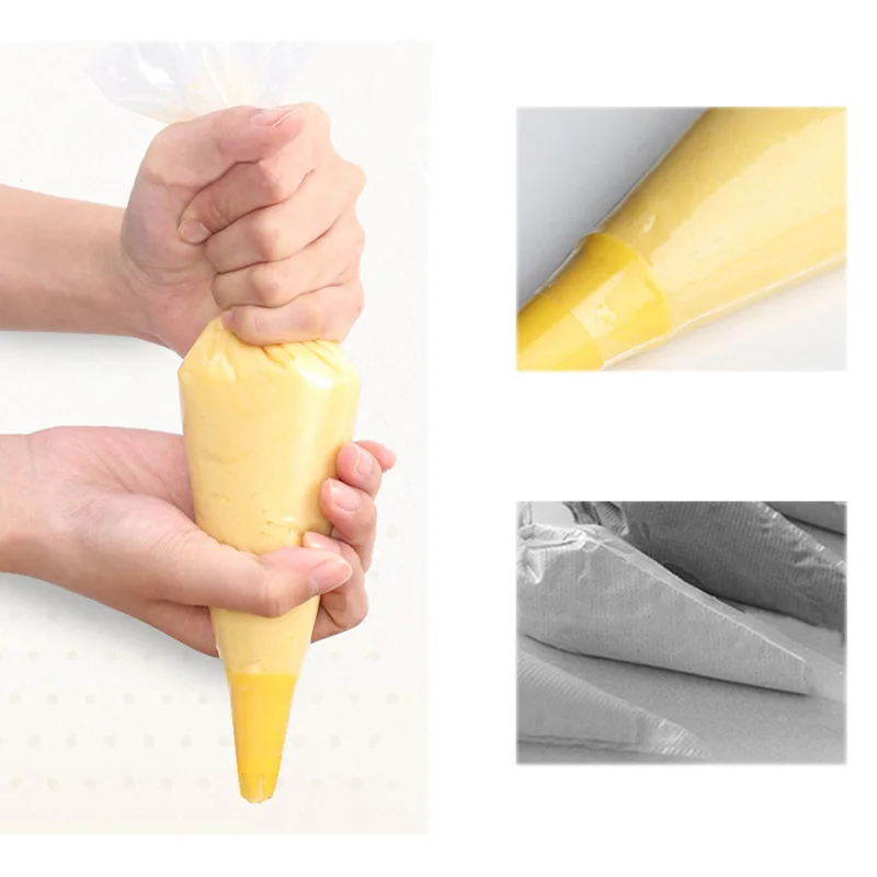 Cake Cream Decorating Pastry Tip Tool Bakeware Cake Tools 50 Pcs/roll Large Size Disposable Piping Bag Icing Fondant