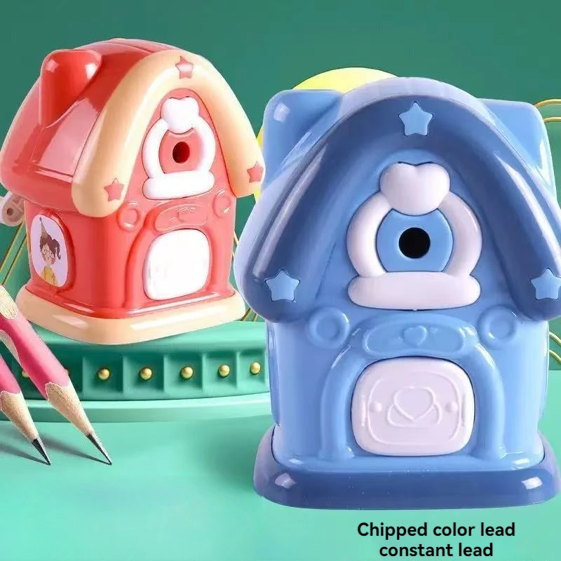 Pencil Sharpener Automatic Lead Feeding Pen Turning Machine Hand Cranked Pencil Sharpener for Elementary School Students Learnin
