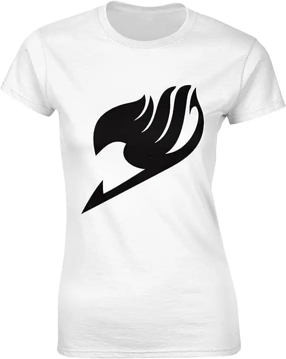 

Fairy Anime Tail Logo Shirt Women's Fashion Short Sleeve Cotton T Shirts Quick Dry Pattern Custom Tee Tops Black