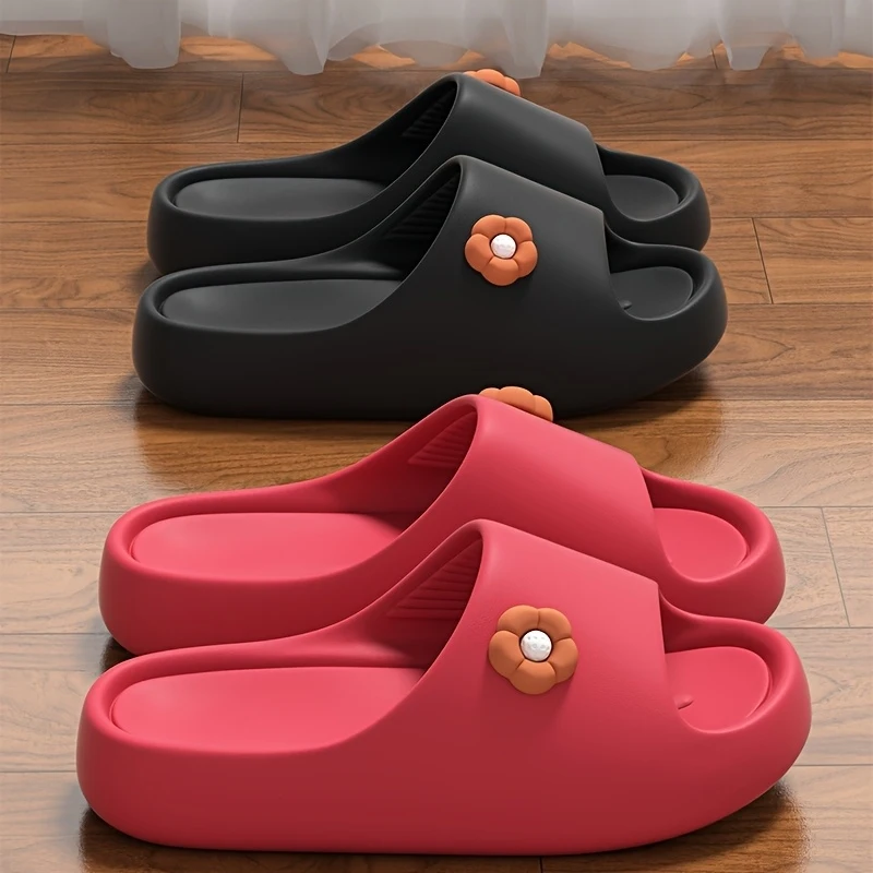 New Cartoon Slippers for Women, Popular Summer Home and Bathroom Thick Bottom Anti-Slip Cool Slippers