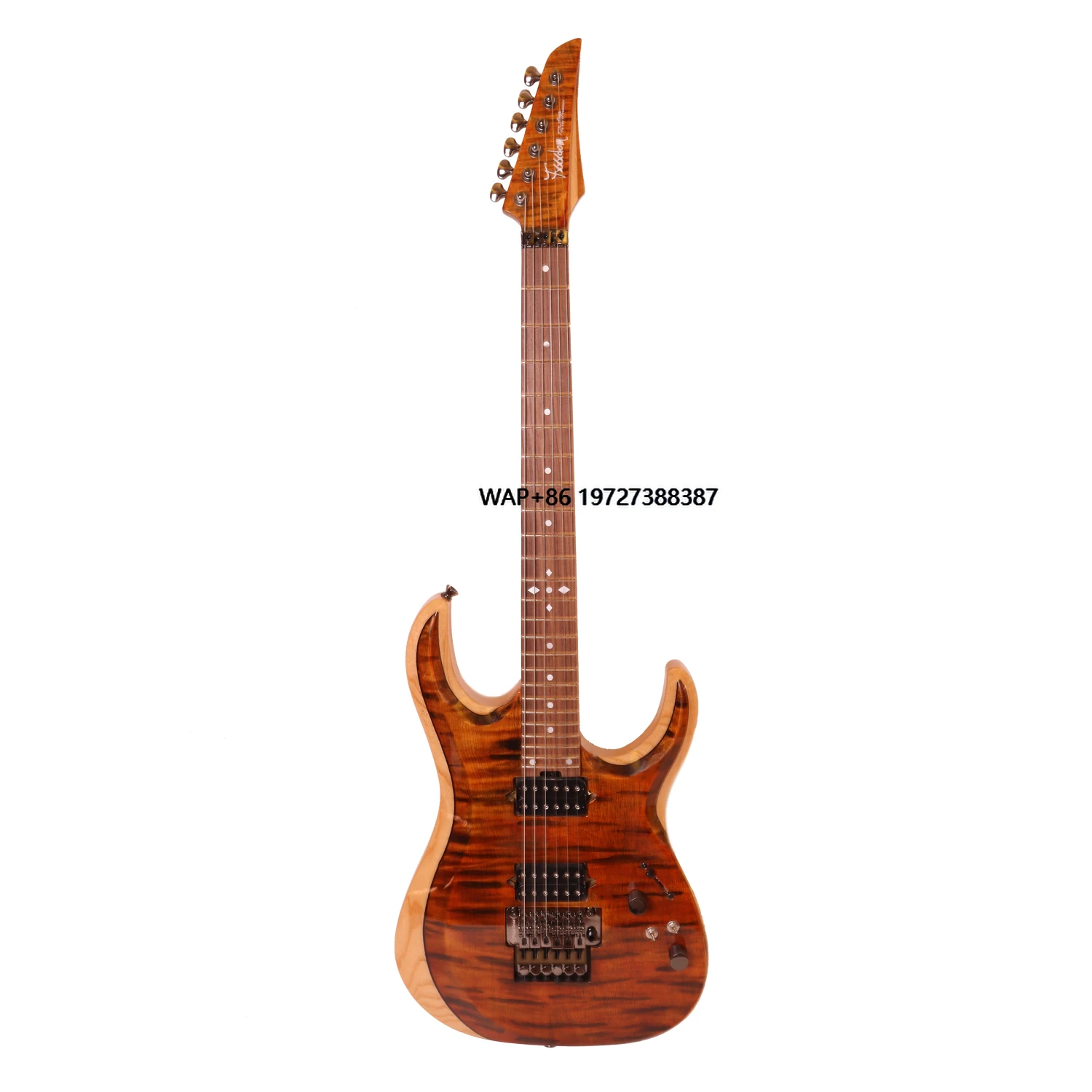 Master Build Solid Flame Maple Top Electric Guitar with Swamp Ash Body 2 Pcs 6mm Flame Maple Cap