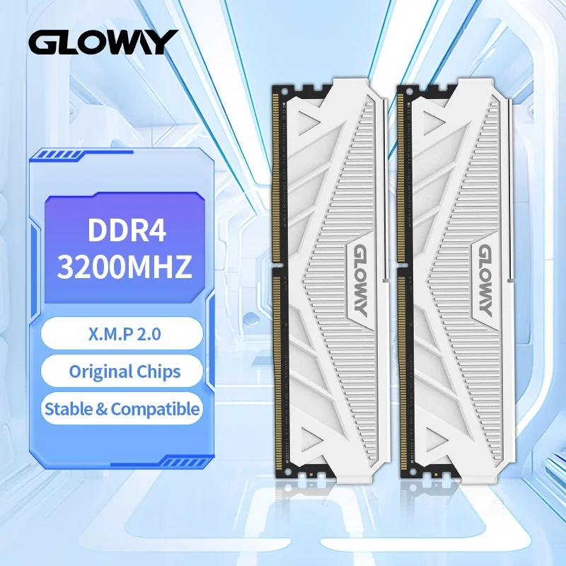 ذاكرة الوصول العشوائي Gloway memoria ddr4 8gb 16gb 3200mhz 3600mhz ذاكرة الوصول العشوائي المكتبية ddr4 ثنائي القناة لأجهزة الكمبيوتر الشخصية