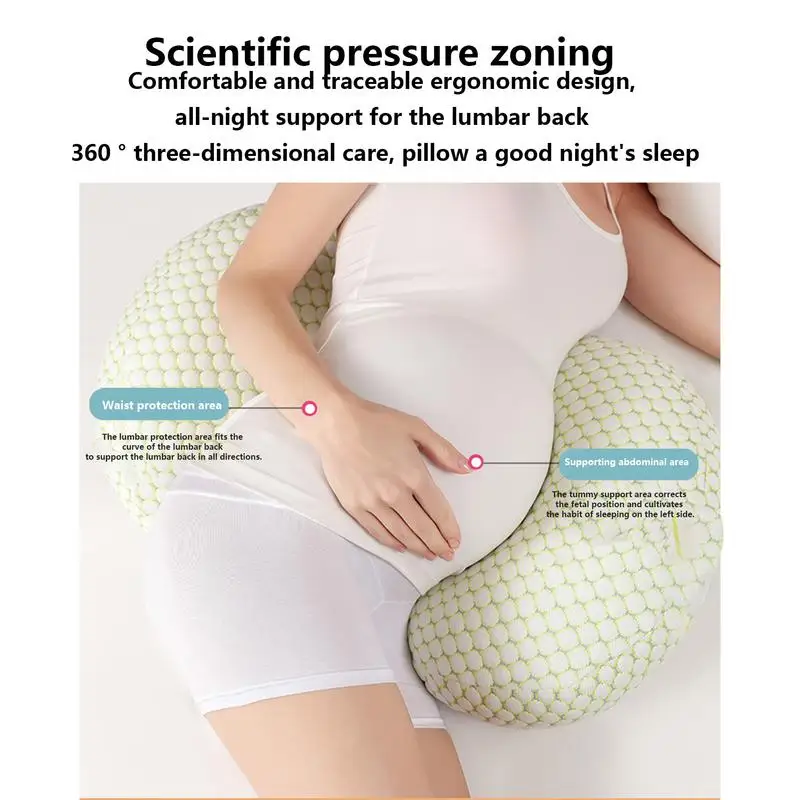 Almohada corporal para mujeres embarazadas, cojín Lumbar en forma de U, soporte para el vientre, ergonómico, maternidad, embarazo