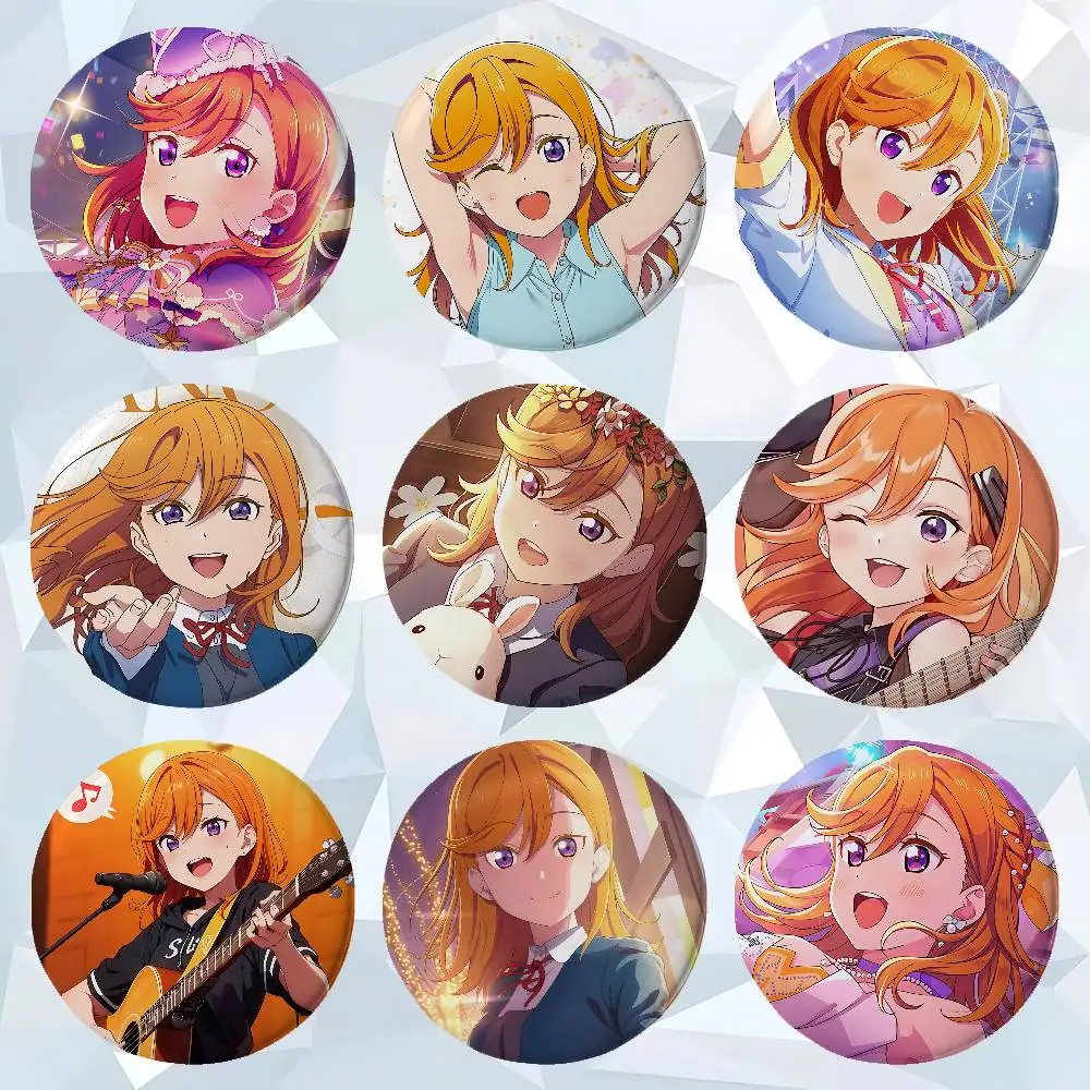 Cartoon Kanon Shibuya Premium Tinplate Round Lapel Pins: Cute Badge Brooches For Shoulder Bag Accessories, Souvenir Gifts