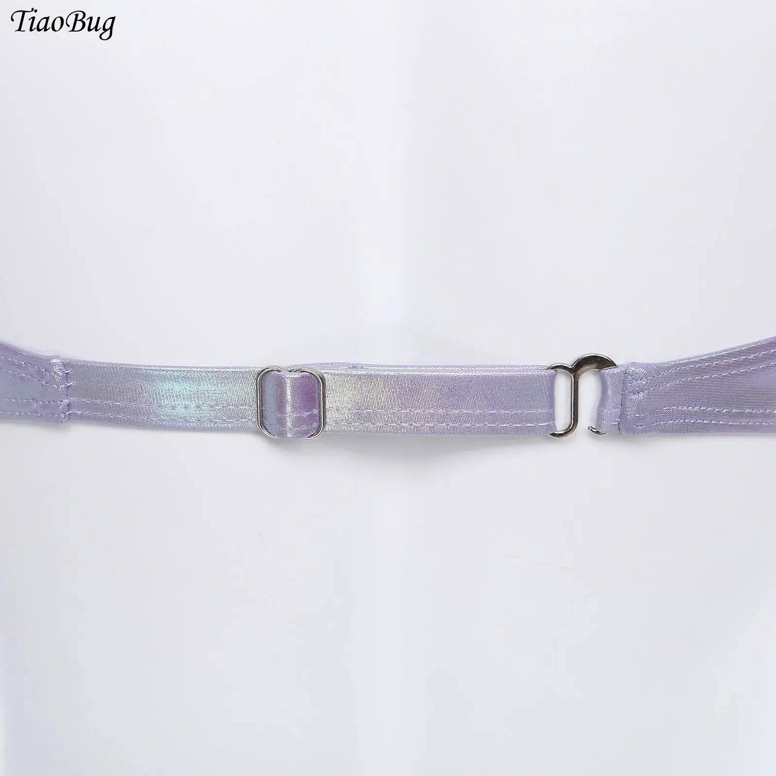 

Women Glitter Bikini Mermaid Swimwear Bra Top Halter Neck Pearl Sheel Bead Chains Padded Bra Swim Top Beach Party Bathing Suit