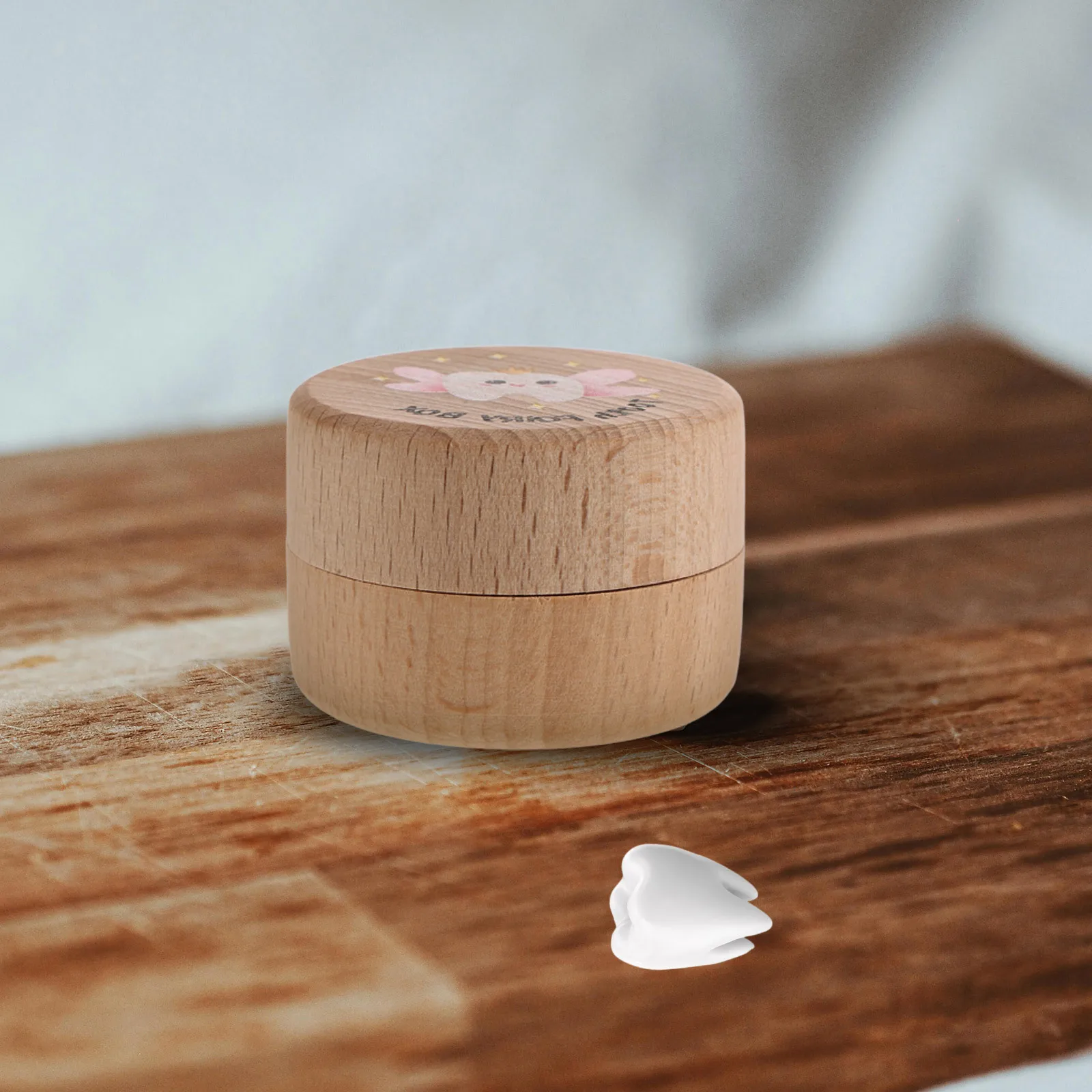 Scatola per denti in legno massello Organizzatore per ricordi del bambino per riporre i riccioli dei denti Porta denti per bambini Scatola per ricordi del bambino Organizzatore per i denti