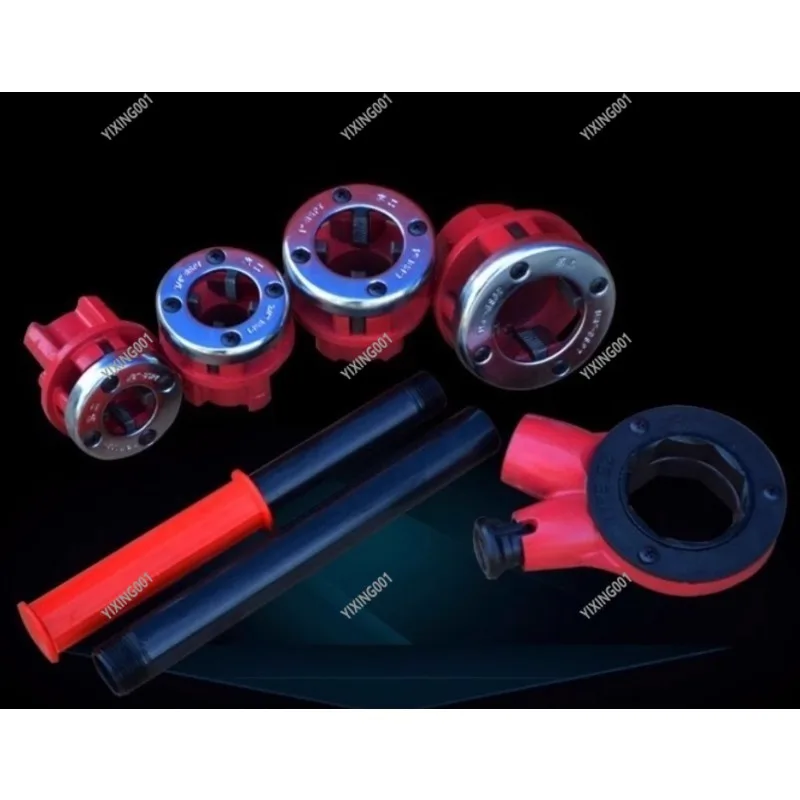 Manual Pipe Threading Machine Kit Home Improvement Tool Twist Plate & Tooth Opener for Galvanized Steel Plastic Pipe - 6-Minute