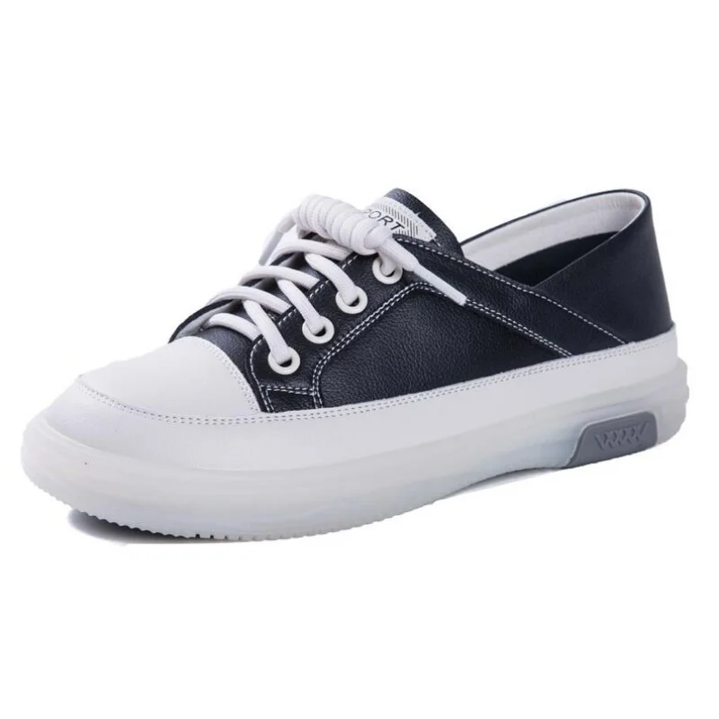 

Women's New Genuine Leather Soft Sole Flat Sneakers Casual Shoes Woman Sneakers Lightweight Retro Tide Shoes