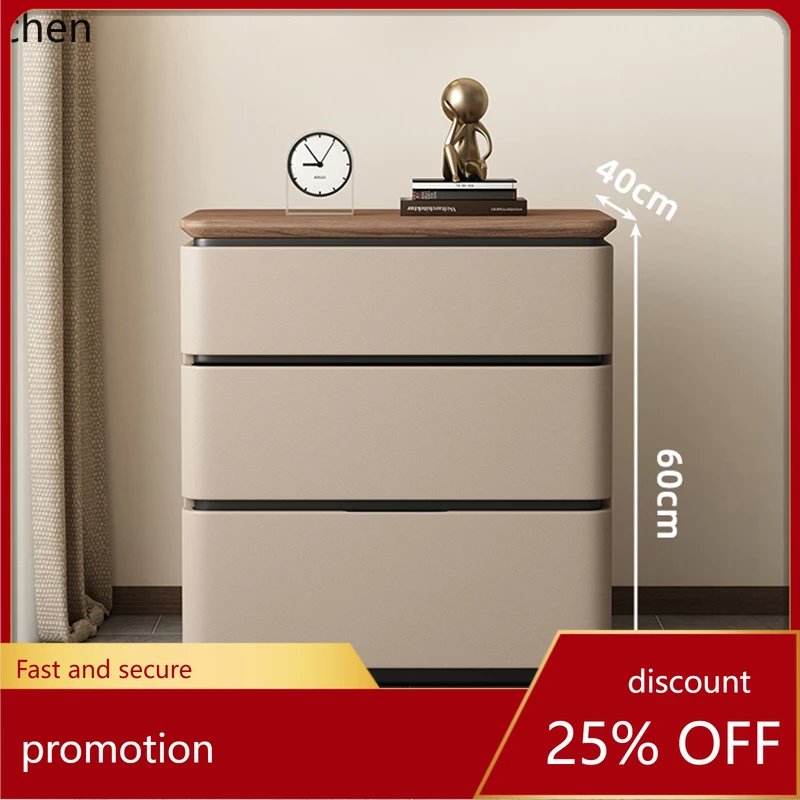 

ZML new three-layer bedside table modern bedroom storage simple light luxury high-end bedside cabinet