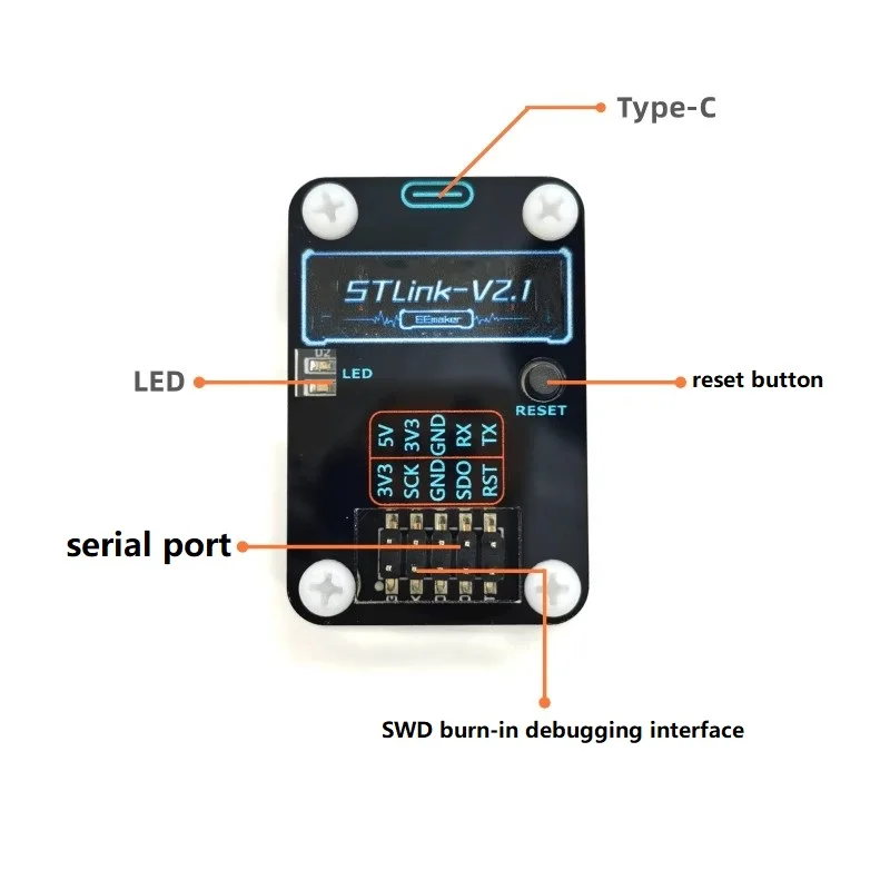 

Серия STM32, последовательный порт SWD, 3,3 В/5 В, поддержка перетаскивания и паденияST LINK V2.1, отладки эмуляции, загрузка, горелка для программирования STLINK