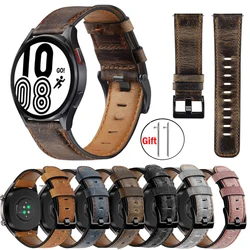 22mm 20mm Leather strap for Samsung Galaxy watch 7/FE/6/5/4/5 pro/Active 2 40mm 44mm Retro bracelet Huawei watch Gt 5-4-3-2 band