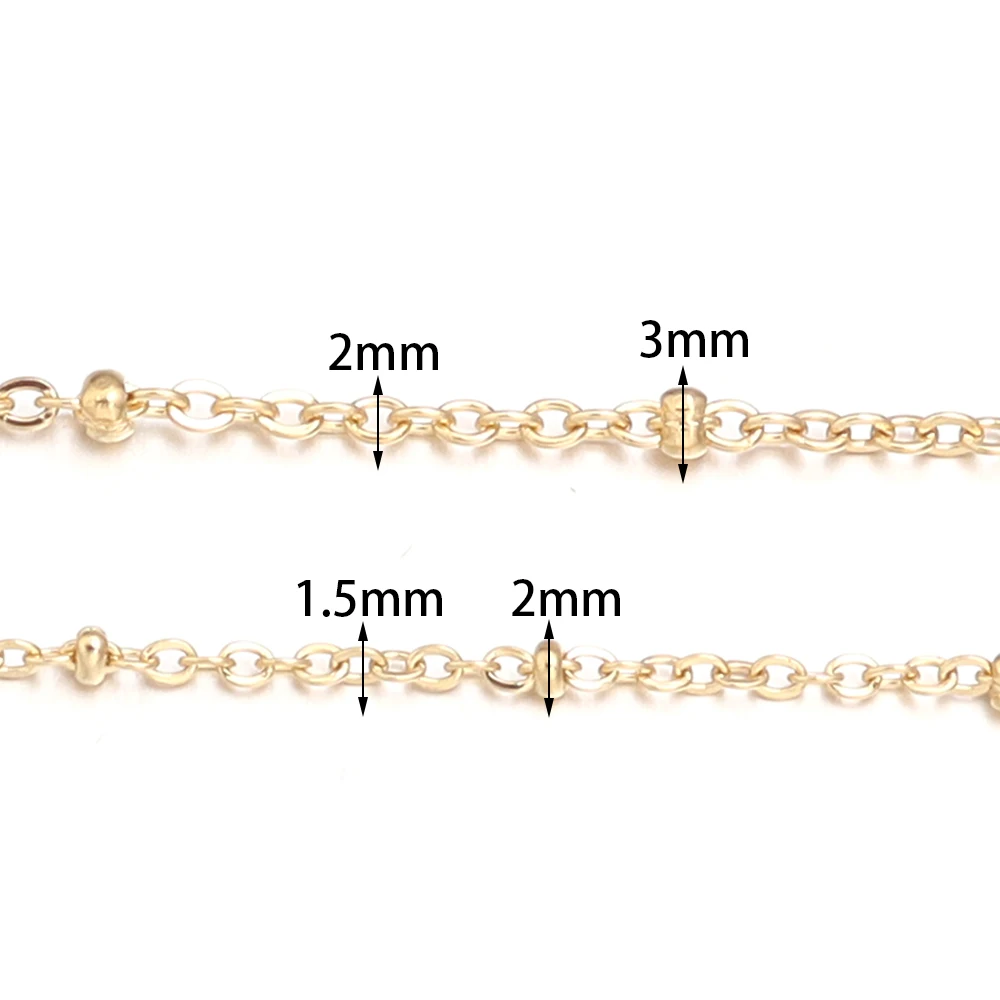 

10 ярдов/рулон, бусины из нержавеющей стали, цепочки, шариковая цепочка для изготовления ювелирных изделий, сделай сам, женское и мужское ожерелье, браслет, объемная цепочка, аксессуары