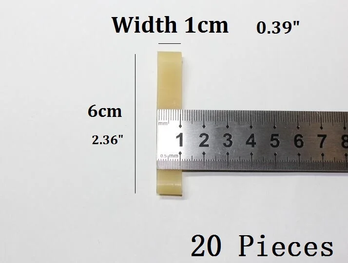 20 stuks brede elastische siliconen latex elastiekjes voor pakketverpakkingen - platte lengte 6 cm 2,36 inch